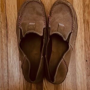 Women’s Lariat Suede Loafers, Size 8.5, Slip On, Back folds down